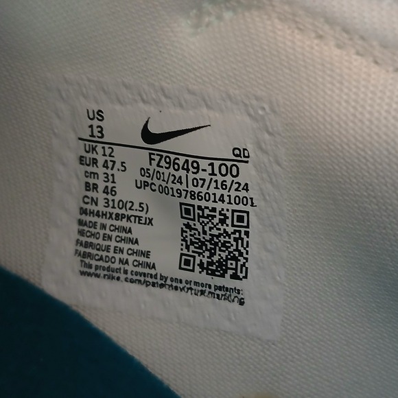 Nike‎ Pole Vault Elite Mens 13 White Bright Spruce PV Track Shoes FZ9649-100 main image 6